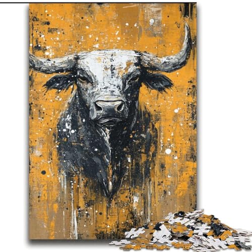 Puzzle 2000 Teile für Erwachsene, Schwarzgold-Bulle, pädagogisches Familienspiel mit vollständig ineinandergreifenden, zufällig geformten Teilen, 70x100cm Puzzle 2000 Teile für Erwachsene, Schwarzgold-Bulle, pädagogisches Familienspiel mit vollständig ineinandergreifenden, zufällig geformten Teilen, 70x100cm von LYXIANY