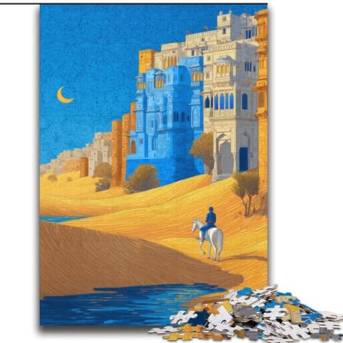 Puzzle 2000 Teile für Erwachsene Wüstenstadt Denkspiel Wanddekoration Einzigartige Geburtstags 70x100cm von LYXIANY