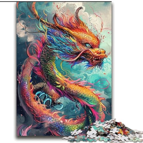 Puzzle 2000 Teile für Erwachsene und Jugendliche, chinesischer Drache, Dekomprimierendes intellektuelles Lernspielzeug, Geburtstagsgeschenk, Geschenke 70x100cm von LYXIANY