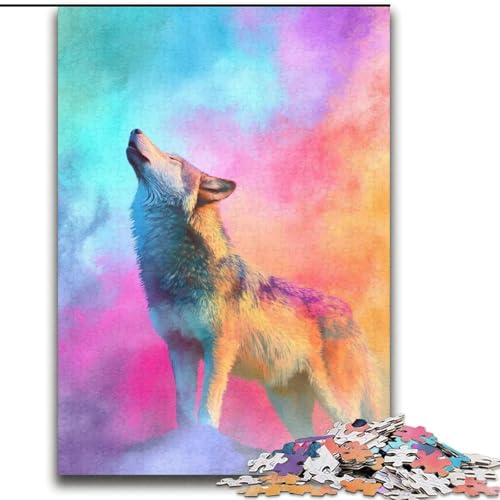 Puzzle 2000 Teile für Jugendliche Farbwolf für und ab 14 Jahren Mitmachspiel Weihnachtsspiel Geschenke 70x100cm von LYXIANY