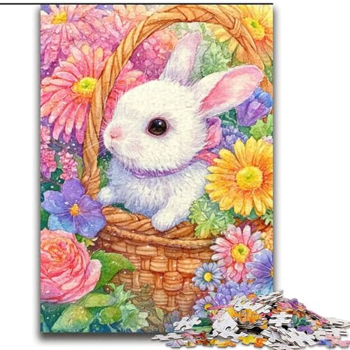 Puzzle 2000 Teile für Teenager, Blumenhasen-Spielzeug, Denkspiel zur Heimdekoration, für Kinder ab 14 Jahren, 70x100cm von LYXIANY