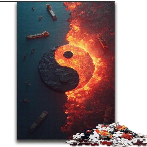 Puzzle 2000 Teile für Teenager, Geschenke, Yin und Yang, Herausforderung der Gehirnintelligenz, süchtig machendes Spielzeug, Geburtstagsgeschenk, Geschenke, Wandkunst, 70x100cm von LYXIANY