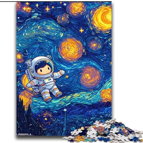 Puzzle 2000 Teile für Teenager, Nachthimmel, Astronautenspielzeug, Denkspiel zur Heimdekoration, für Kinder ab 14 Jahren, 70x100cm von LYXIANY