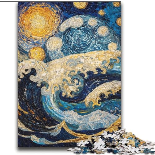 Puzzle 2000 Teile für Teenager, Ozeanwellen-Spielzeug, Denkspiel zur Heimdekoration, für Kinder ab 14 Jahren, 70x100cm von LYXIANY