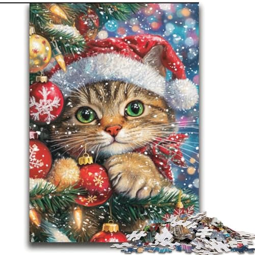 Puzzle 2000 Teile für Teenager, Weihnachtskatze, ab 14 Jahren, Denksportspiel, Erwachsene und Teenager, 70x100cm von LYXIANY