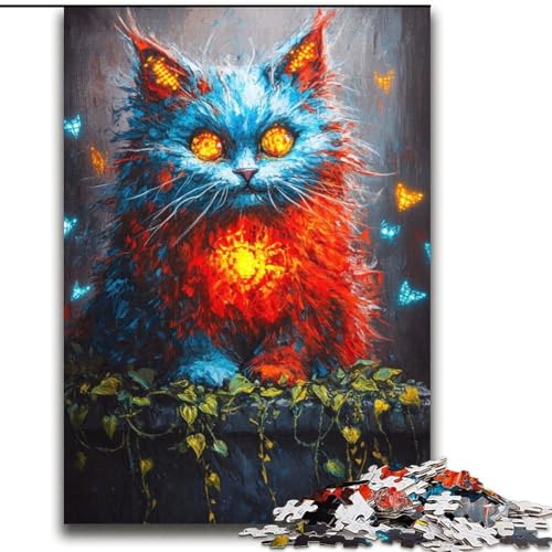 Puzzle 2000 Teile für Teenager, geheimnisvolles Katzenspielzeug, Denkspiel zur Heimdekoration, für Kinder ab 14 Jahren, 70x100cm von LYXIANY