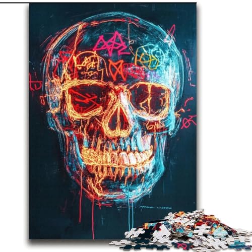 Puzzle 2000 Teile für Teenager-Geschenke, Totenkopf im Basquiat-Stil, Lernspiele, Heimdekoration, Geburtstagsgeschenk, Geschenke für Kinder ab 14 Jahren, 70x100cm Puzzle 2000 Teile für Teenager-Geschenke, Totenkopf im Basquiat-Stil, Lernspiele, Heimdekoration, Geburtstagsgeschenk, Geschenke für Kinder ab 14 Jahren, 70x100cm von LYXIANY