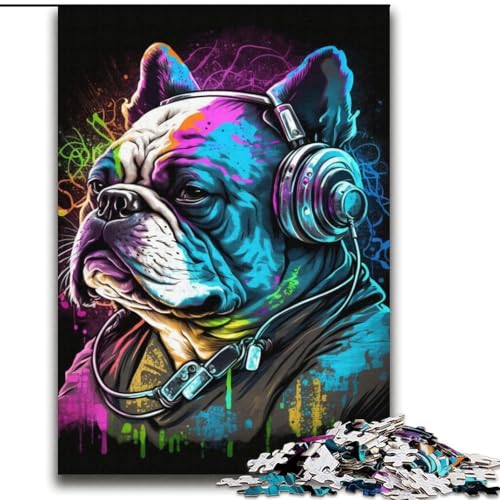 Puzzle 2000 Teile für Teenager-Geschenke Kopfhörer Bulldog Lernspiele Heimdekoration Geburtstagsgeschenk, Geschenke für Alter 14+ 70x100cm Puzzle 2000 Teile für Teenager-Geschenke Kopfhörer Bulldog Lernspiele Heimdekoration Geburtstagsgeschenk, Geschenke für Alter 14+ 70x100cm von LYXIANY