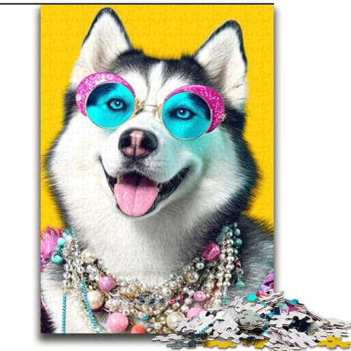 Puzzle 2000 Teile für Teenager Husky, anspruchsvolles Spiel und Familienspiel, Lernspiel zum Geburtstag, Weihnachten, 70x100cm von LYXIANY