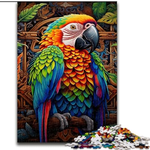 Puzzle Art Papagei Puzzle für Erwachsene Größe: 50x75cm Bunte Heimdekoration & interaktives Familienspiel von LYXIANY