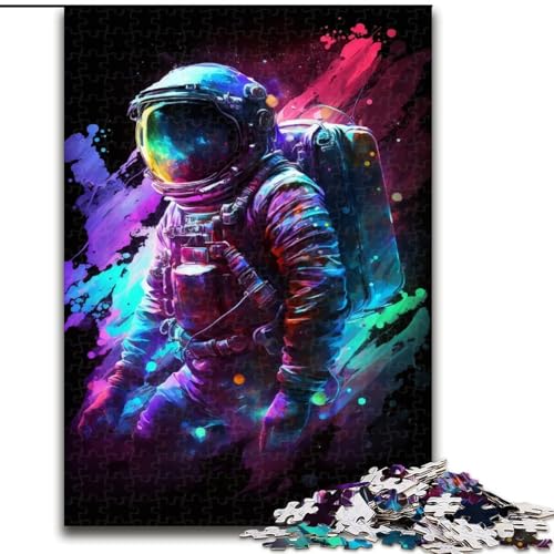 Puzzle Astronauten-Holzpuzzle für Erwachsene, Größe 50x75cm, Eltern, Partner, Freunde – ab 14 Jahren von LYXIANY