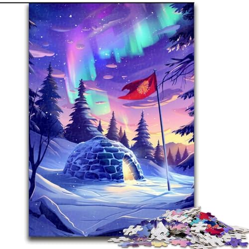 Puzzle Eisschlösser unter der Aurora Borealis, Kartonpuzzle für Erwachsene, Größe 26x38cm, Eltern, Partner, Freunde – ab 14 Jahren Puzzle Eisschlösser unter der Aurora Borealis, Kartonpuzzle für Erwachsene, Größe 26x38cm, Eltern, Partner, Freunde – ab 14 Jahren von LYXIANY