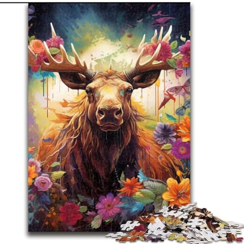 Puzzle Elch aus Holz, 50x75cm, anspruchsvolles Denkspiel, Familienaktivität, Heimdekoration Puzzle Elch aus Holz, 50x75cm, anspruchsvolles Denkspiel, Familienaktivität, Heimdekoration von LYXIANY