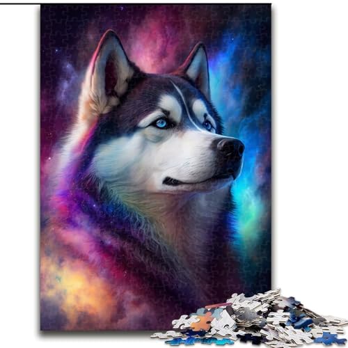 Puzzle Galaxy Husky, Holzpuzzle für Erwachsene, Größe 50x75cm, Eltern, Partner, Freunde – ab 14 Jahren Puzzle Galaxy Husky, Holzpuzzle für Erwachsene, Größe 50x75cm, Eltern, Partner, Freunde – ab 14 Jahren von LYXIANY