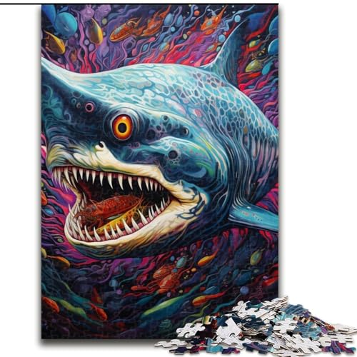 Puzzle Hai-Puzzle aus Pappe, 26x38cm, anspruchsvolles Denkspiel, Familienaktivität, Heimdekoration Puzzle Hai-Puzzle aus Pappe, 26x38cm, anspruchsvolles Denkspiel, Familienaktivität, Heimdekoration von LYXIANY