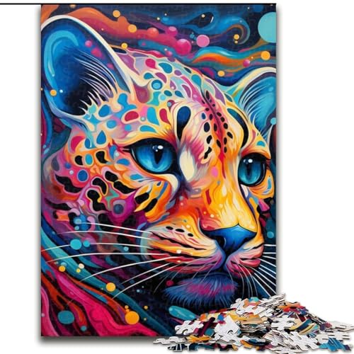 Puzzle Ozelot aus Pappe, 26x38cm, anspruchsvolles Denkspiel, Familienaktivität, Heimdekoration Puzzle Ozelot aus Pappe, 26x38cm, anspruchsvolles Denkspiel, Familienaktivität, Heimdekoration von LYXIANY