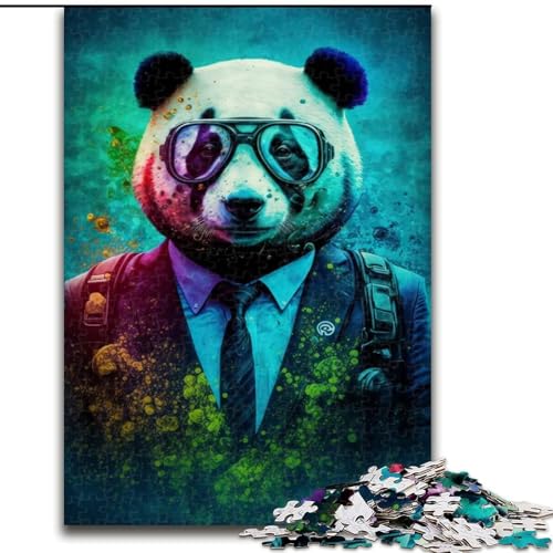 Puzzle Panda im Anzug, Holzpuzzle für Erwachsene, Größe 50x75cm, Eltern, Partner, Freunde – ab 14 Jahren Puzzle Panda im Anzug, Holzpuzzle für Erwachsene, Größe 50x75cm, Eltern, Partner, Freunde – ab 14 Jahren von LYXIANY
