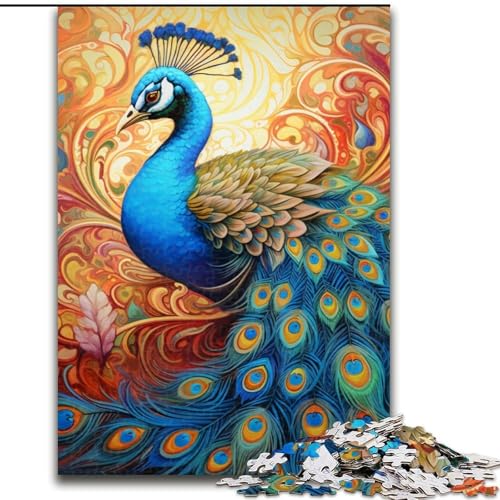 Puzzle Pfau, Holzpuzzle, 50x75cm, anspruchsvolles Denkspiel, Familienaktivität, Heimdekoration Puzzle Pfau, Holzpuzzle, 50x75cm, anspruchsvolles Denkspiel, Familienaktivität, Heimdekoration von LYXIANY
