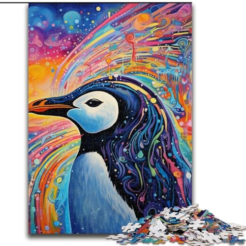 Puzzle Pinguin aus Pappe, 26x38cm, anspruchsvolles Denkspiel, Familienaktivität, Heimdekoration von LYXIANY