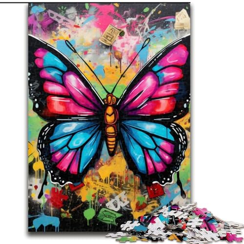 Puzzle Schmetterlingskunst Graffiti-Kartonpuzzle 26x38cm, anspruchsvolles Denkspiel, Familienaktivität, Heimdekoration Puzzle Schmetterlingskunst Graffiti-Kartonpuzzle 26x38cm, anspruchsvolles Denkspiel, Familienaktivität, Heimdekoration von LYXIANY