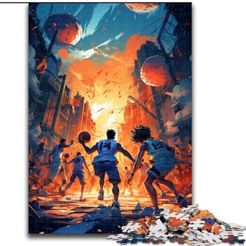 Puzzle Street Basketball aus Holz für Erwachsene, Größe 50x75cm, Eltern, Partner, Freunde – ab 14 Jahren Puzzle Street Basketball aus Holz für Erwachsene, Größe 50x75cm, Eltern, Partner, Freunde – ab 14 Jahren von LYXIANY
