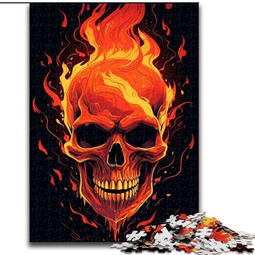 Puzzle Totenkopf aus Feuer, Holzpuzzle für Erwachsene, Größe 50x75cm, Eltern, Partner, Freunde – ab 14 Jahren Puzzle Totenkopf aus Feuer, Holzpuzzle für Erwachsene, Größe 50x75cm, Eltern, Partner, Freunde – ab 14 Jahren von LYXIANY