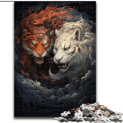 Puzzle Ying Yang Drache und Tiger Holzpuzzle für Erwachsene, Größe 50x75cm, Eltern, Partner, Freunde – ab 14 Jahren Puzzle Ying Yang Drache und Tiger Holzpuzzle für Erwachsene, Größe 50x75cm, Eltern, Partner, Freunde – ab 14 Jahren von LYXIANY