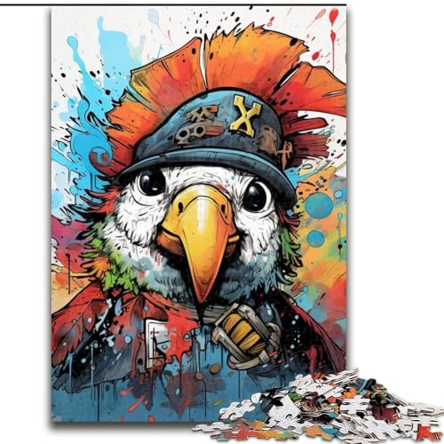 Puzzle für 1000 Teile, Piratenpapagei, 1000-teiliges Puzzle für Erwachsene, bunt, lustig, herausfordernd und knifflig, 26x38cm Puzzle für 1000 Teile, Piratenpapagei, 1000-teiliges Puzzle für Erwachsene, bunt, lustig, herausfordernd und knifflig, 26x38cm von LYXIANY