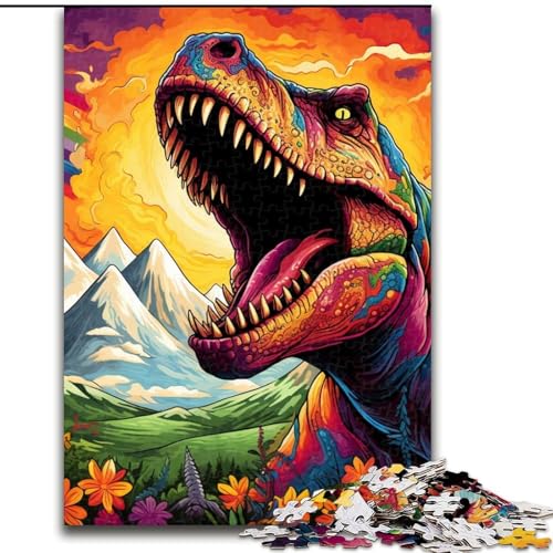 Puzzle für 1000 Teile, bunt, Tyrannosaurus Rex, 1000-teiliges Puzzle für Erwachsene, bunt, lustig, herausfordernd und knifflig, 26x38cm Puzzle für 1000 Teile, bunt, Tyrannosaurus Rex, 1000-teiliges Puzzle für Erwachsene, bunt, lustig, herausfordernd und knifflig, 26x38cm von LYXIANY