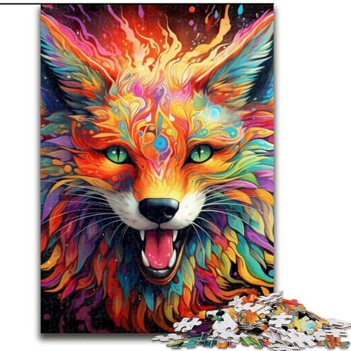 Puzzle für 1000 Teile, farbenfroh, Art Fox, 1000-teiliges Puzzle für Erwachsene, farbenfroh, lustig, herausfordernd und knifflig, 50x75cm Puzzle für 1000 Teile, farbenfroh, Art Fox, 1000-teiliges Puzzle für Erwachsene, farbenfroh, lustig, herausfordernd und knifflig, 50x75cm von LYXIANY