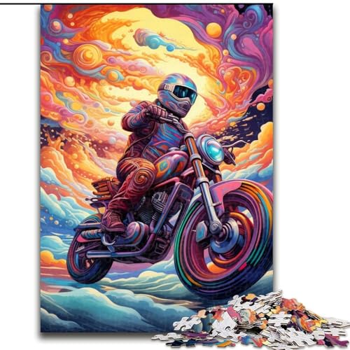 Puzzle für 1000 Teile, farbenfrohes Kunst-Motorrad, 1000-teiliges Puzzle für Erwachsene, bunt, lustig, herausfordernd und knifflig, 26x38cm Puzzle für 1000 Teile, farbenfrohes Kunst-Motorrad, 1000-teiliges Puzzle für Erwachsene, bunt, lustig, herausfordernd und knifflig, 26x38cm von LYXIANY