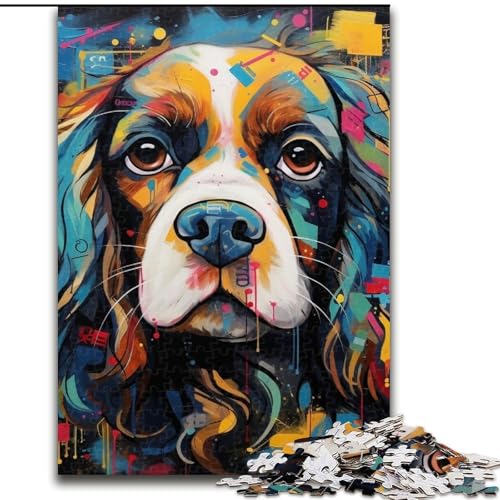 Puzzle für 1000 Teile „King Charles Spaniel Graffiti“, 1000-teiliges Puzzle für Erwachsene, bunt, lustig, herausfordernd und knifflig, 50x75cm Puzzle für 1000 Teile „King Charles Spaniel Graffiti“, 1000-teiliges Puzzle für Erwachsene, bunt, lustig, herausfordernd und knifflig, 50x75cm von LYXIANY