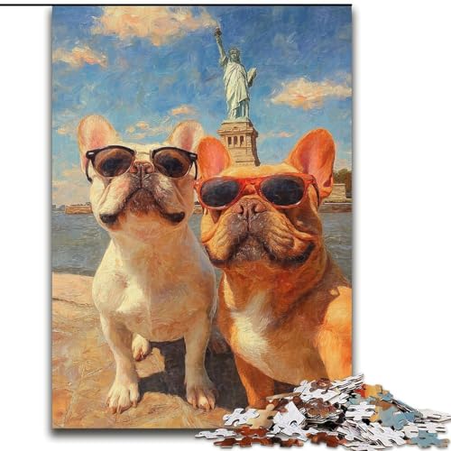 Puzzle für Erwachsene, 1000 Bulldoggen, die Selfies Machen, Puzzle aus Holz, anspruchsvolles Denkspiel für Teenager, Familienspaß, interaktives Spiel, Größe 50x75cm Puzzle für Erwachsene, 1000 Bulldoggen, die Selfies Machen, Puzzle aus Holz, anspruchsvolles Denkspiel für Teenager, Familienspaß, interaktives Spiel, Größe 50x75cm von LYXIANY