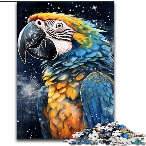 Puzzle für Erwachsene, 1000 Kunst-Papageien, schwierige Puzzles für Erwachsene, Denkspiel für Teenager, Spieleabend mit der Familie, Größe: 38x26cm von LYXIANY