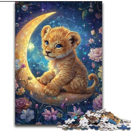 Puzzle für Erwachsene, 1000 Löwenjunges, aus Karton, für Teenager ab 14 Jahren, Heimdekoration, Größe 38x26cm, DIY-Kunstdekor von LYXIANY