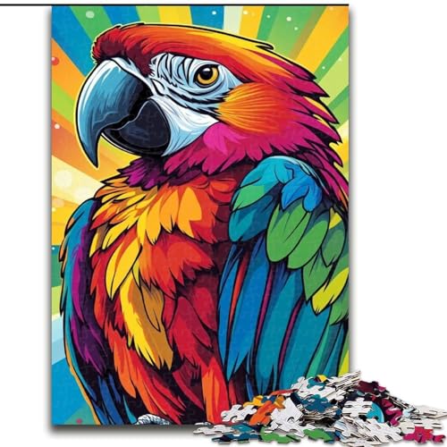 Puzzle für Erwachsene, 1000 Papageien-Puzzles aus Holz, anspruchsvolles Denkspiel für Teenager, interaktives Familienspiel, Größe 50x75cm von LYXIANY