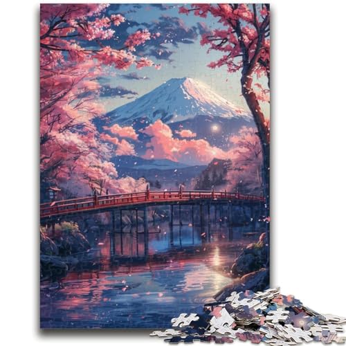 Puzzle für Erwachsene, 1000 Puzzles, Berg Fuji und Kirschblüte, Lernspiele, Heimdekoration, ganze Familie, 50x75cm Puzzle für Erwachsene, 1000 Puzzles, Berg Fuji und Kirschblüte, Lernspiele, Heimdekoration, ganze Familie, 50x75cm von LYXIANY