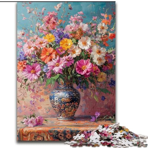Puzzle für Erwachsene, 1000 Puzzles, Blumenkunst, Lernspiele, Heimdekoration, Lernspiel für Geburtstag, Weihnachten (Größe 50x75cm) von LYXIANY
