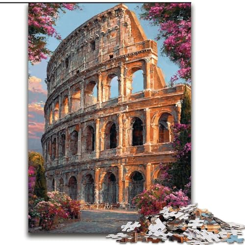 Puzzle für Erwachsene, 1000 Puzzles, Kolosseum, Lernspiele, Heimdekoration, Lernspiel für Geburtstag, Weihnachten (Größe 50x75cm) von LYXIANY