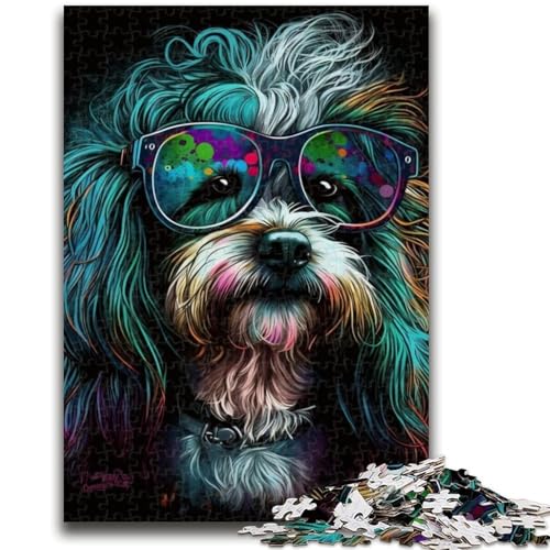 Puzzle für Erwachsene, 1000 Puzzles, Kunst, Bunte Hunde, für Alter 14+, Lernspiele für Erwachsene und Jugendliche, Kunstwerk, Geschenk, 38x26cm von LYXIANY