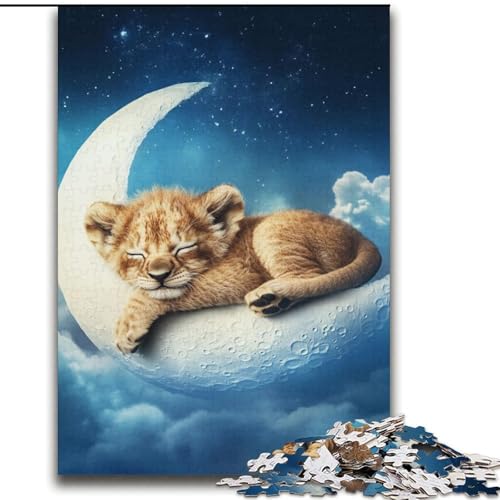 Puzzle für Erwachsene, 1000 Puzzles, Löwenjunges, Lernspiele, Heimdekoration, Lernspiel für Geburtstag, Weihnachten, 38x52cm von LYXIANY