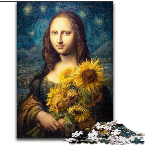 Puzzle für Erwachsene, 1000 Puzzles, Mona Lisa, Sonnenblume, Lernspiele, Heimdekoration, Lernspiel für Geburtstag, Weihnachten (Größe 26x38cm) von LYXIANY