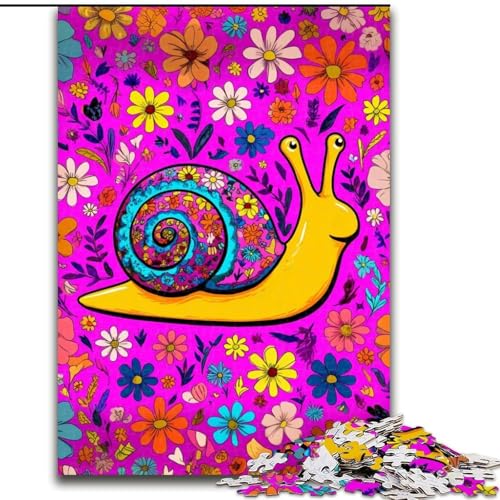 Puzzle für Erwachsene, 1000 Puzzles, psychedelische Schnecke, Lernspiele, Heimdekoration, Lernspiel für Geburtstag, Weihnachten (Größe 26x38cm) von LYXIANY