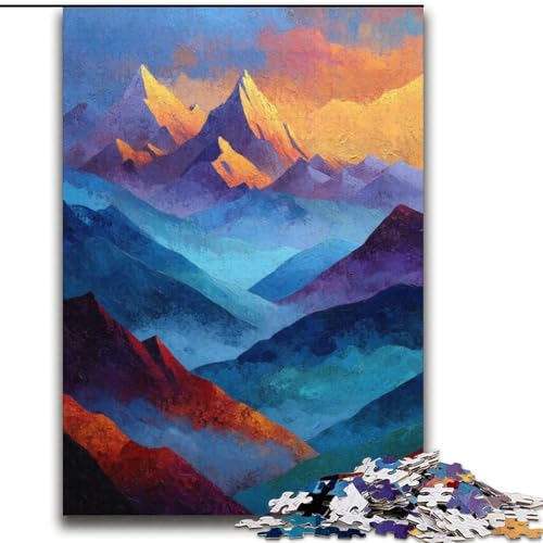 Puzzle für Erwachsene, 1000 Puzzles, schöne Berge, Lernspielzeug, Familienspiele, geeignet als Schreibtischdekoration, 38x52cm Puzzle für Erwachsene, 1000 Puzzles, schöne Berge, Lernspielzeug, Familienspiele, geeignet als Schreibtischdekoration, 38x52cm von LYXIANY