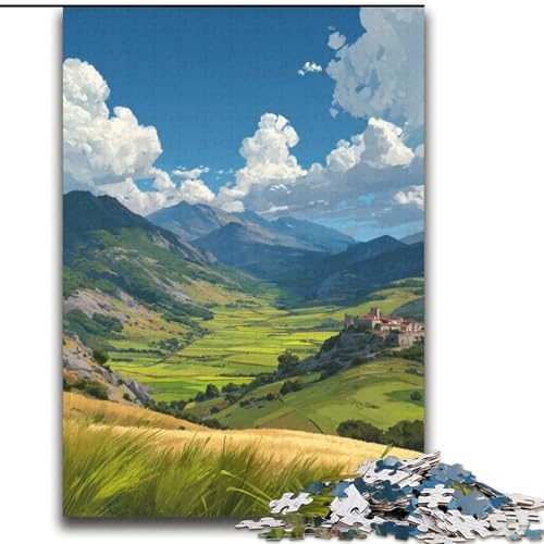 Puzzle für Erwachsene, 1000 Puzzles, schöne Berge, Lernspielzeug, Familienspiele, geeignet als Schreibtischdekoration, 38x52cm von LYXIANY