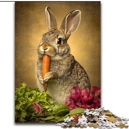Puzzle für Erwachsene, 1000 Puzzles mit dem Kochhasen-Motiv, anspruchsvolles Denkspiel, Familienaktivität, Heimdekoration, (Größe 50x75cm) von LYXIANY