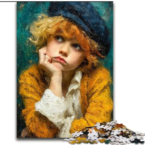 Puzzle für Erwachsene, 1000 Teile, „Wütender Kleiner Junge“, anspruchsvolles Spiel und Familienspiel, ganze Familie, 26x38cm von LYXIANY