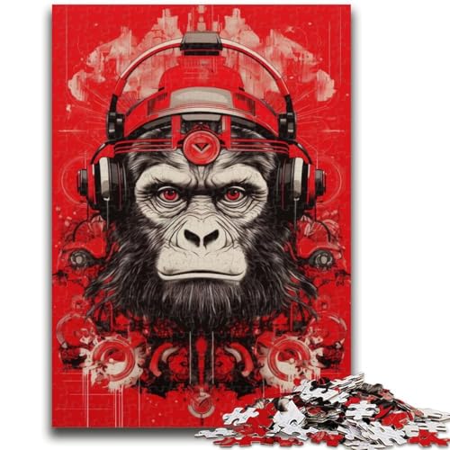 Puzzle für Erwachsene, 1000 Teile, AFFE mit Kopfhörer, Familienspaß für die ganze Familie, Kinder ab 14 Jahren, 26x38cm Puzzle für Erwachsene, 1000 Teile, AFFE mit Kopfhörer, Familienspaß für die ganze Familie, Kinder ab 14 Jahren, 26x38cm von LYXIANY