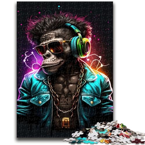 Puzzle für Erwachsene, 1000 Teile, Affenkopfhörer, DJ-Musik, für Alter 14+, Quizspiel, Spaß bei Heimaktivitäten, Geburtstagsgeschenk, Reisegeschenke, 50x75cm Puzzle für Erwachsene, 1000 Teile, Affenkopfhörer, DJ-Musik, für Alter 14+, Quizspiel, Spaß bei Heimaktivitäten, Geburtstagsgeschenk, Reisegeschenke, 50x75cm von LYXIANY
