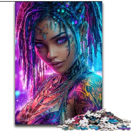 Puzzle für Erwachsene, 1000 Teile, Afroamerikanische Frau, aus Holz, Kinder ab 14 Jahren, Größe 50x75cm, anspruchsvolles Denkspiel – entspannendes Spielzeug für Teenager Puzzle für Erwachsene, 1000 Teile, Afroamerikanische Frau, aus Holz, Kinder ab 14 Jahren, Größe 50x75cm, anspruchsvolles Denkspiel – entspannendes Spielzeug für Teenager von LYXIANY